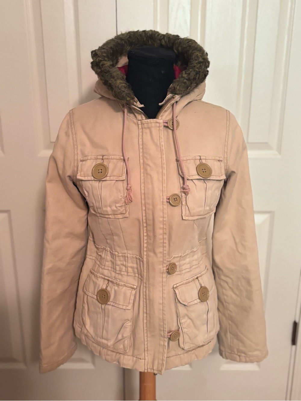 ABERCROMBIE & FITCH VTG Y3K CANVAS CARGO JACKET SIZE  S